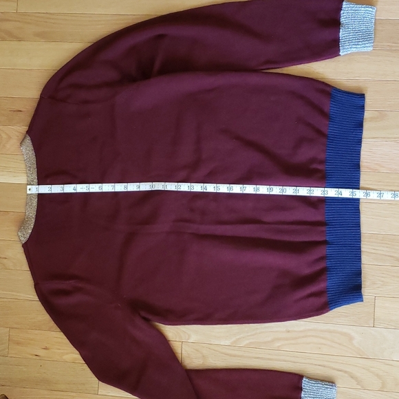 Maroon Cardigan Sweater - Picture 3 of 5